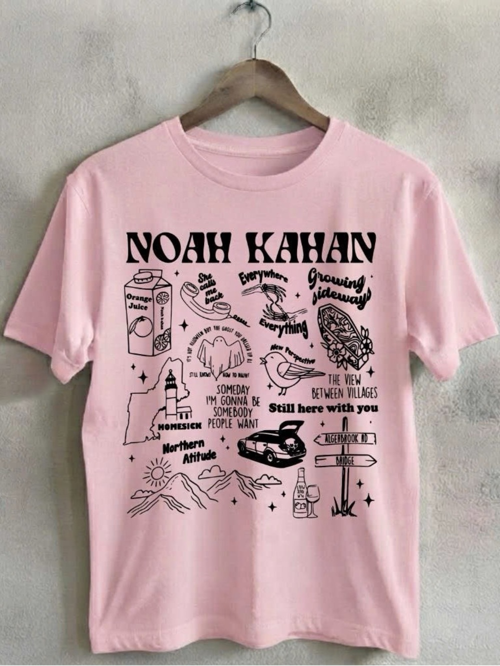 Pink Noah Kahan Music Tour 2026 Graphic Tee